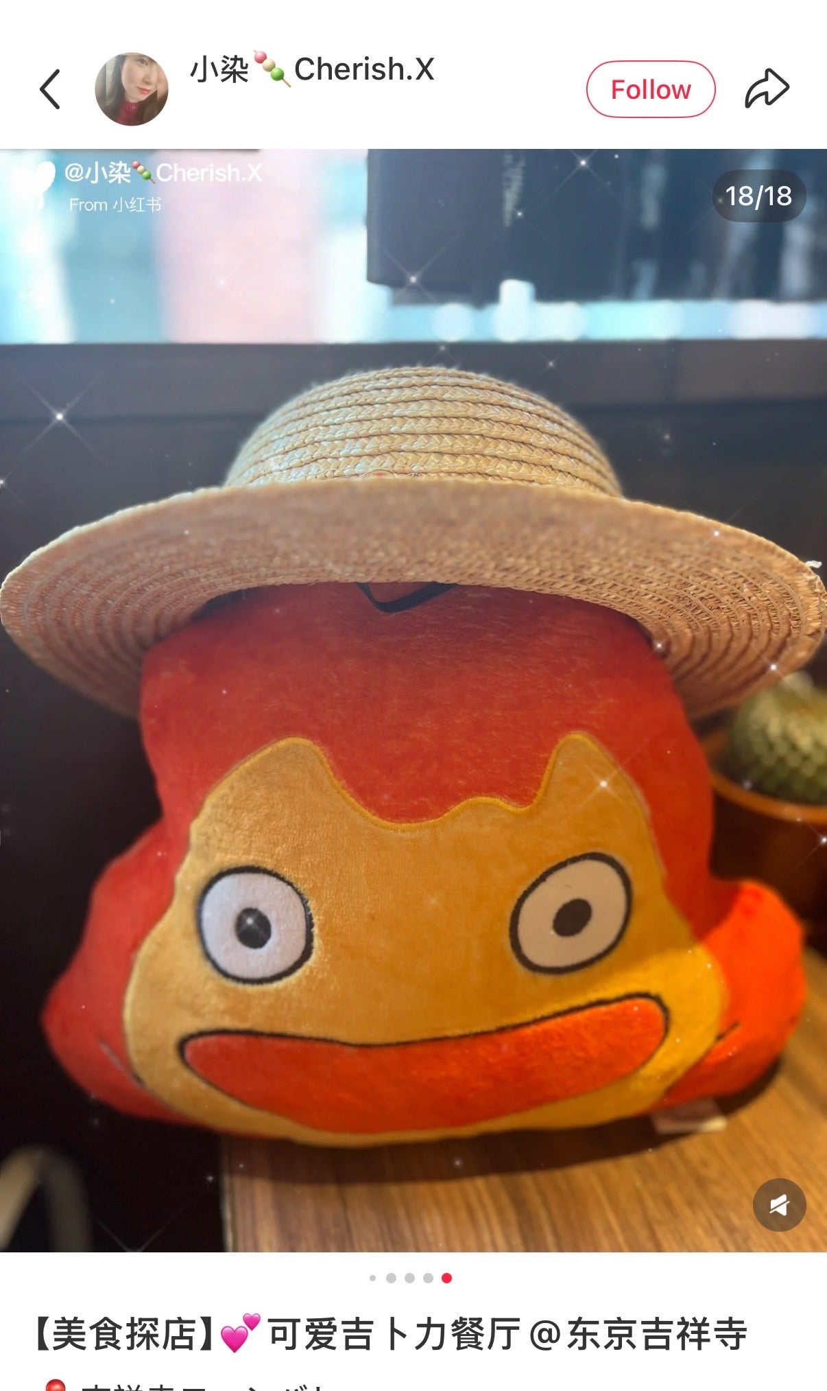 Studio Ghibli | Howl’s Moving Castle Calcifer Cushion Plush W350×H305mm