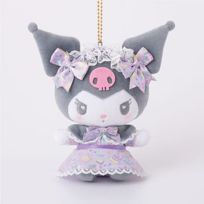 SANRIO | Kuromi Mascot Holder Plush Keychain Bag Charm 100mm Approx. (Romantic Sweets)