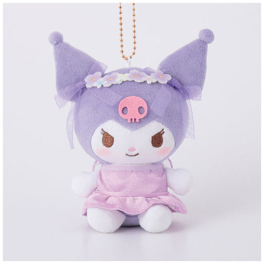 SANRIO | Kuromi Mascot Holder Plush Keychain Bag Charm 95mm Approx. (Floral Fairies)