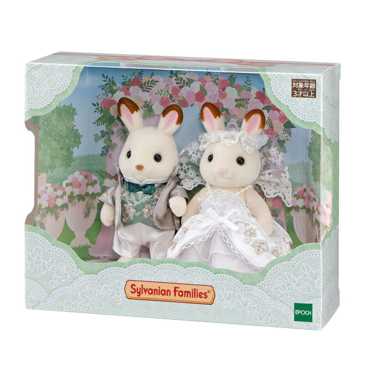 【JP】Sylvanian Families | Lovely Wedding Pair Set Ivy Embroidery Rabbit Japan 2025