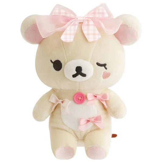 SAN-X | Korilakkuma Plush Doll Plush Toy Ribbon Wink 190×150×105mm (Makeup Rilakkuma