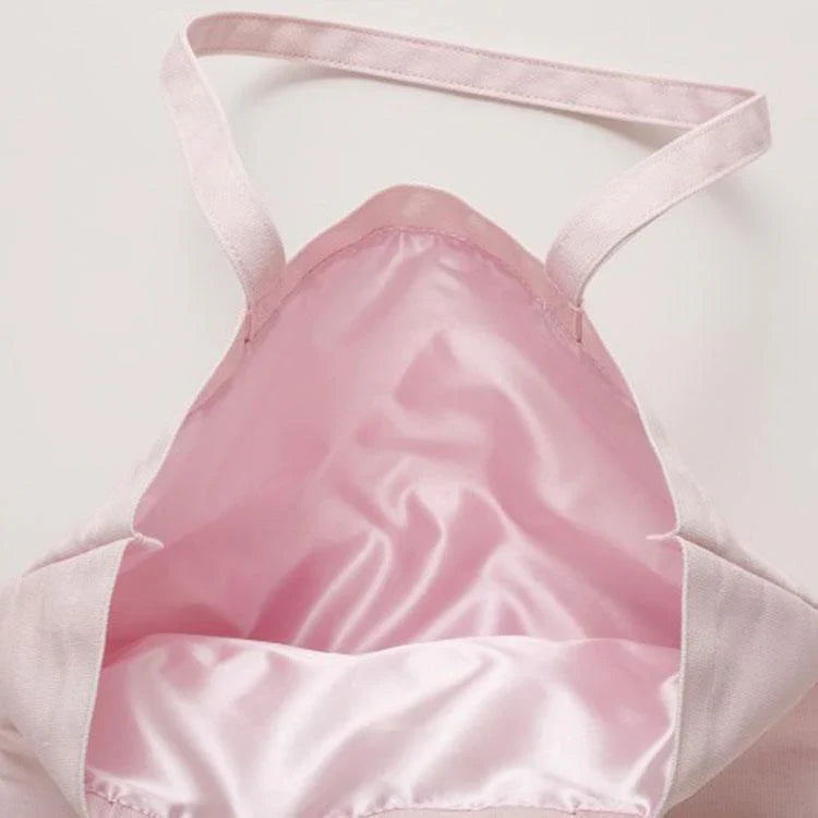SAN-X | Chairoikoguma & Korilakkuma Tulle Ribbon Pink Tote Bag 375×360mm (Makeup Rilakkuma)
