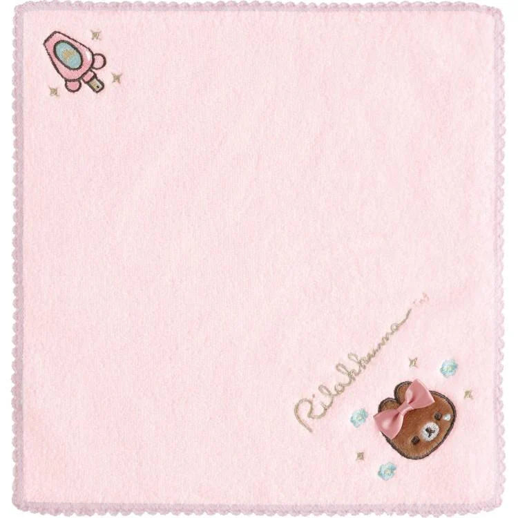SAN-X | Chairoikoguma Hand Towel Handkerchief 250×250mm (Makeup Rilakkuma)