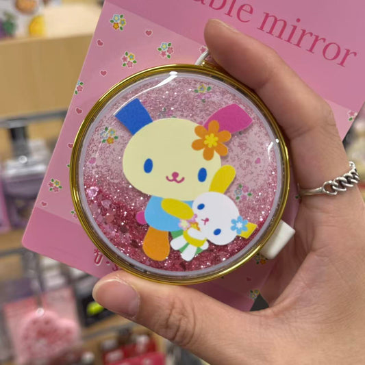 SANRIO | Usahana Shake Shake Floating Double Mirror 72x75x13mm