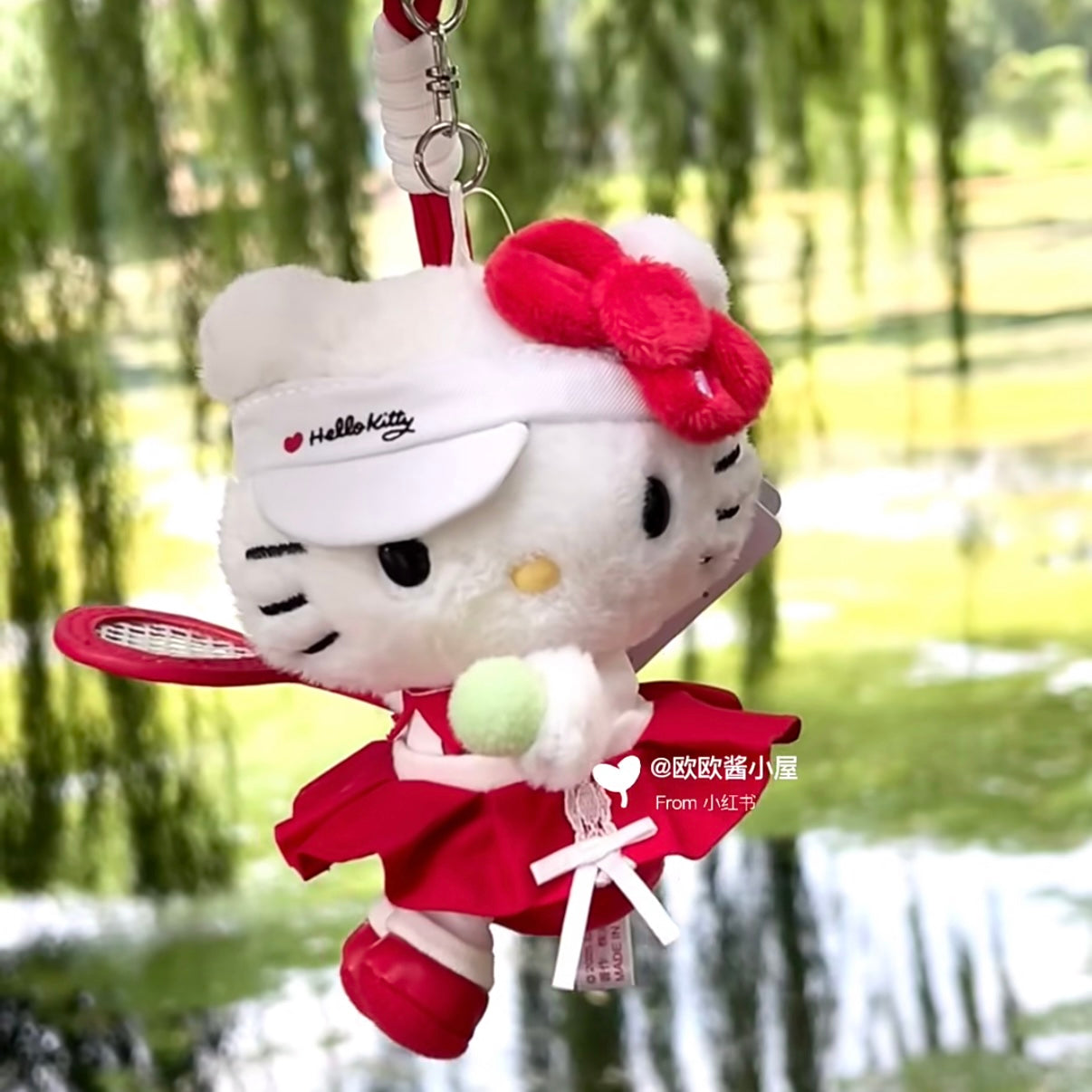 SANRIO CHN | Hello Kitty Mascot Holder Bag Charm Plush Keychain (Tennis)