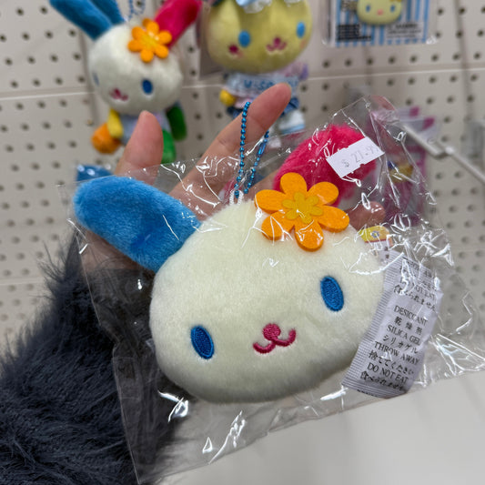 SANRIO | Usahana Face-shaped Coin Purse Plush Keychain Bag Charm