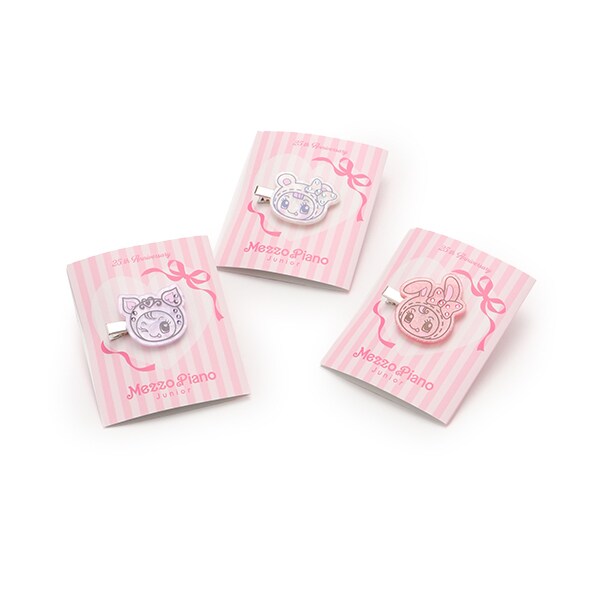 NARUMIYA Chatacter | Mezzo Piano White Sparkly Bangs Clips Hair Clip 50×40mm (25th Anniversary / POPUP Limited)