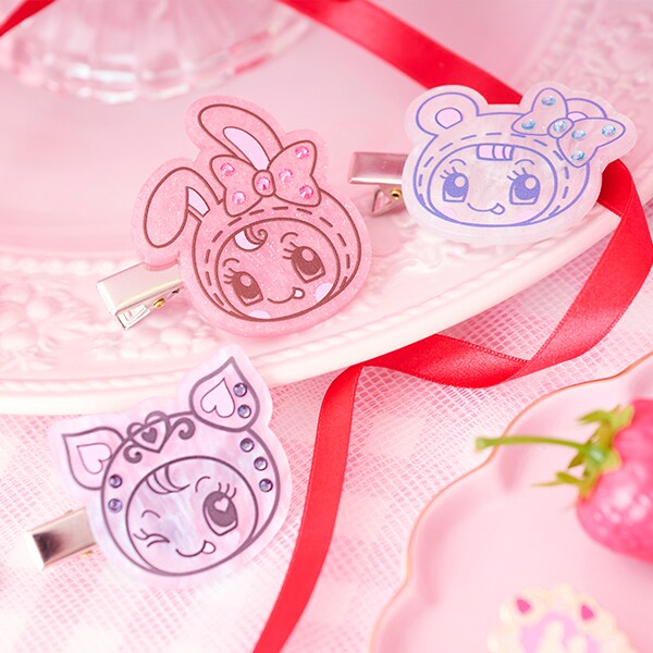 NARUMIYA Chatacter | Mezzo Piano White Sparkly Bangs Clips Hair Clip 50×40mm (25th Anniversary / POPUP Limited)