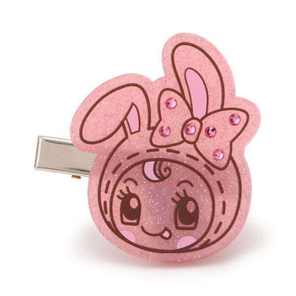 NARUMIYA Chatacter | Mezzo Piano Pink Sparkly Bangs Clips Hair Clip 50×40mm (25th Anniversary / POPUP Limited)