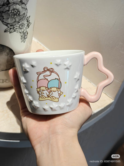 SANRIO | Little Twin Stars Kiki & Lala Mug Star-shaped Handle 125x95x75mm