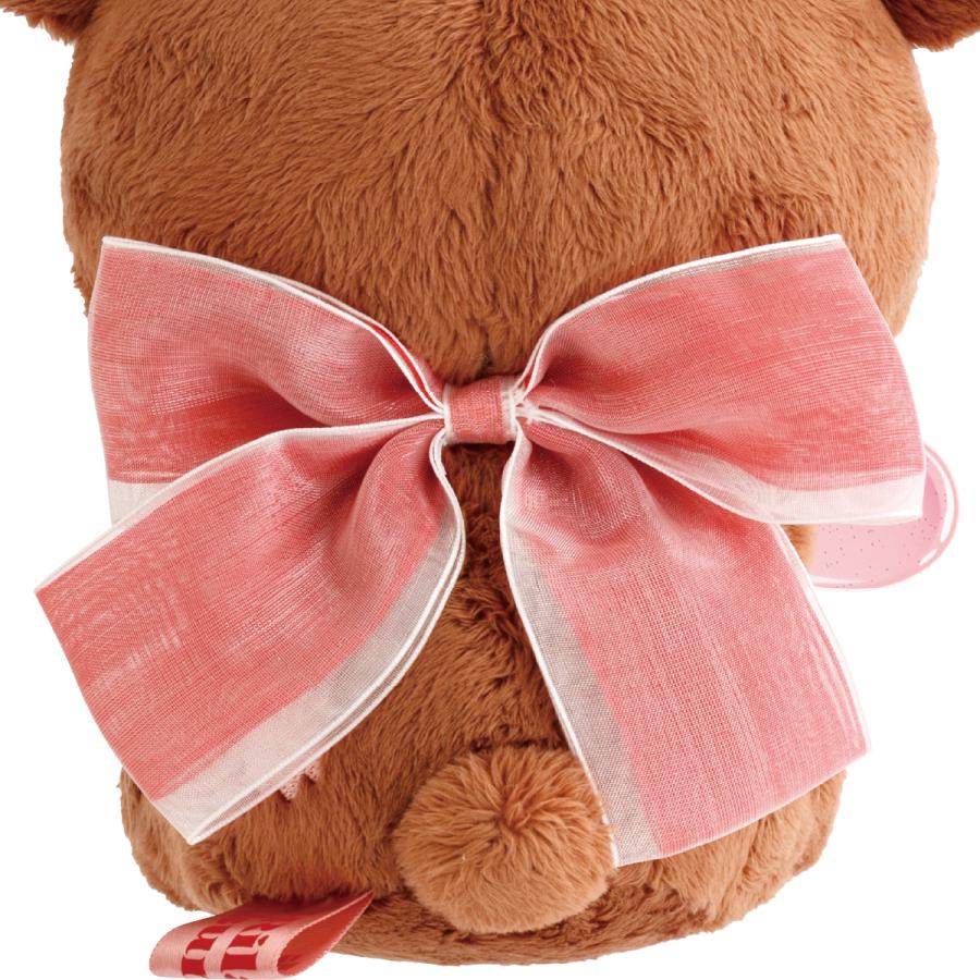 SAN-X | Rilakkuma Chairoikoguma Heart Theme Plush Toy Plush Doll 175x175x110mm (Rilakkuma Store Exclusive Collection)