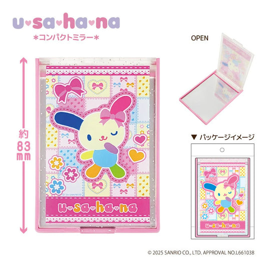 SANRIO | Usahana Compact Mirror 83x57x7mm (Pink)
