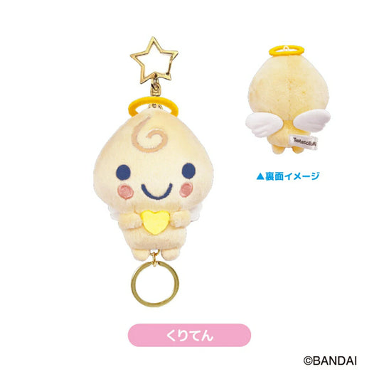Tamagotchi | Kuriten / Chestnut Angel Mascot Keychain with Reel Bag Charm with Star Carabiner 125x100x55mm