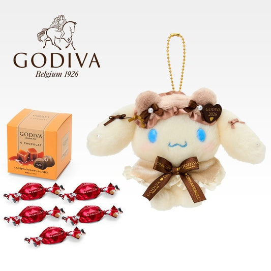 Godiva x Sanrio | Cinnamoroll Plush Keychain & Sea Salt Caramel Chocolate