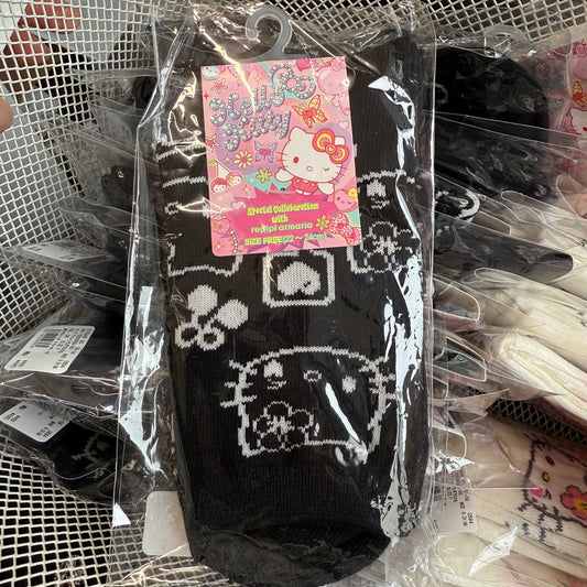 SANRIO x 10C REPIPI | Hello Kitty Socks Free Size 22-24cm (Black)
