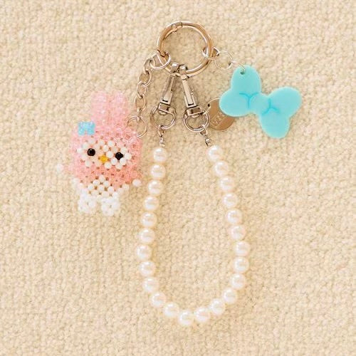 Me% x My Melody | Beaded Keychains Bag Charm 14.5cm Approx.