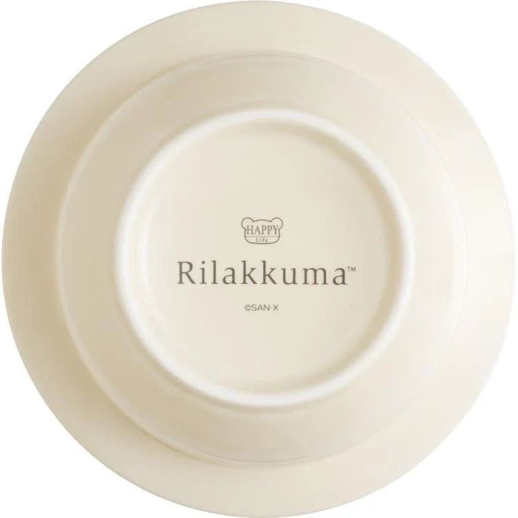 SAN-X | Rilakkuma Ceramic Bowl Beige φ160mm (Lettering)