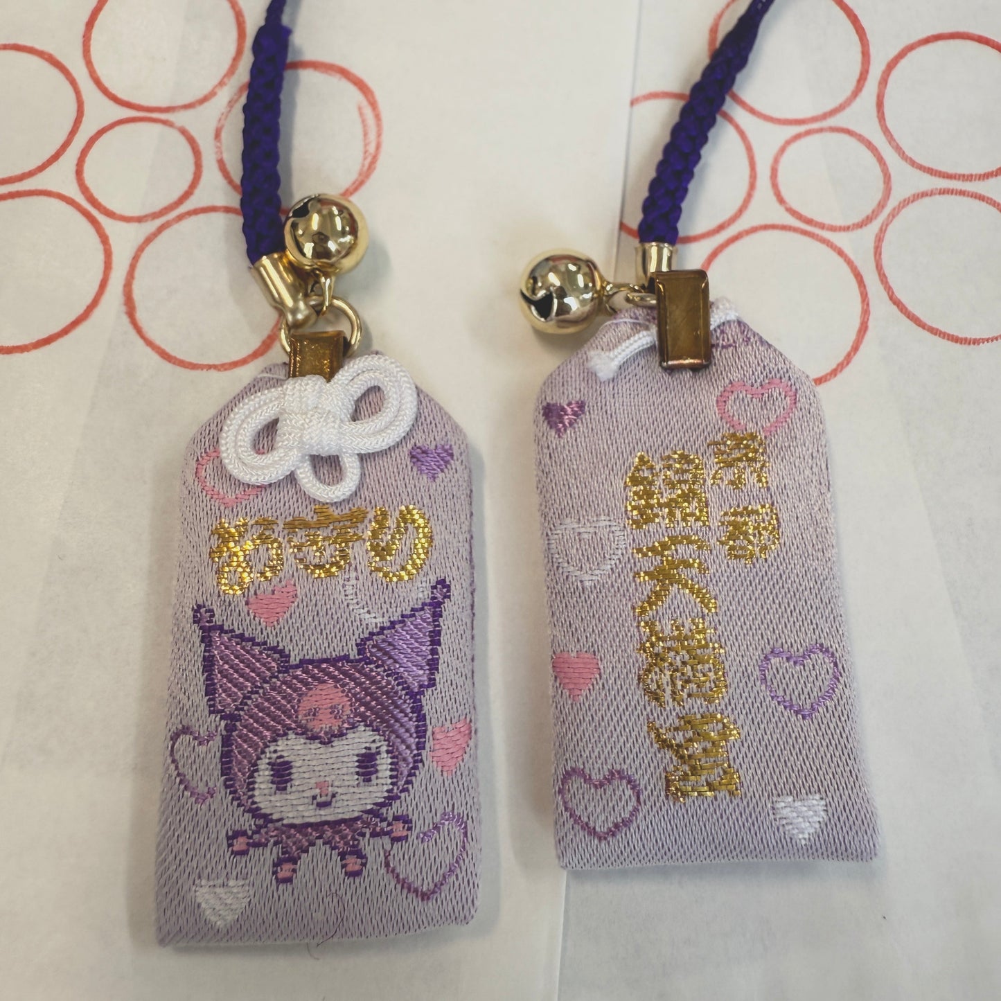 Nishiki Tenmangu Shrine | Sanrio Omamori Phone Charm With Bell (Kuromi - S)
