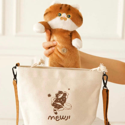 Mewjishoulder Bag With Cat Plush Toy