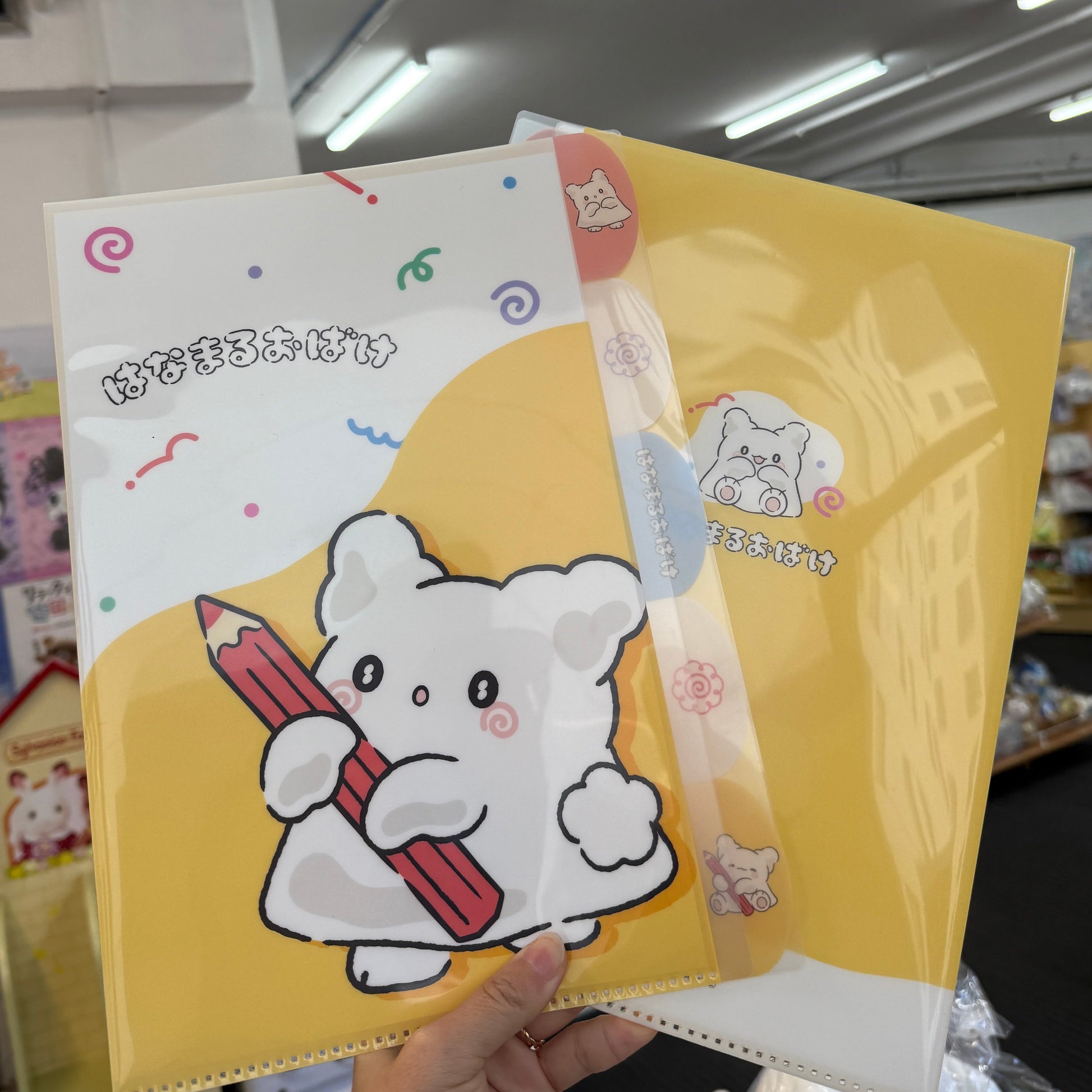 SANRIO | Hanamaruobake 5 Pockets A4 Clear File 310×225×1mm (Writing)