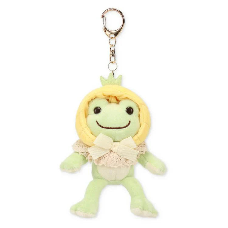 Pickles the Frog | Mascot Holder Plush Keychain Always Fruits 15×7×4.5cm (Pineapple)