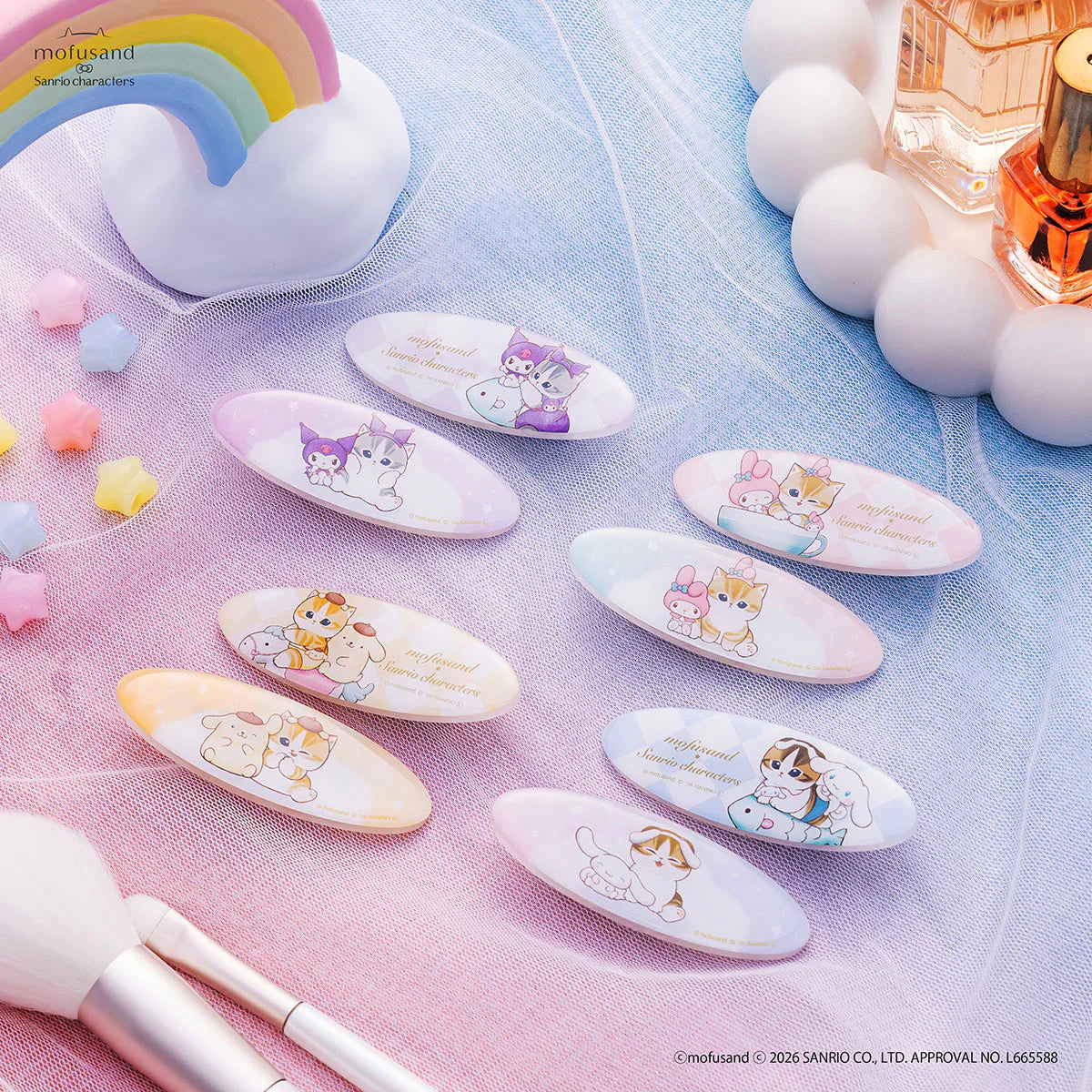 MOFUSAND x SANRIO | Pompompurin Pom Pom Purin Oval Clip Set of 2