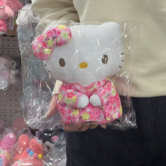 SANRIO | Hello Kitty Plush Toy Plush Doll W14.5×D8.5×H19.5cm (Kimono - Pink)