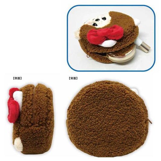 Monchhichi × Sanrio | Mascot Cosmetic Pouch 155×145×50Mm (Hello Kitty)