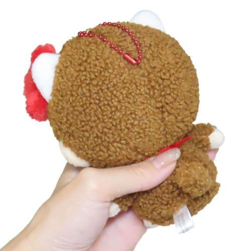 Monchhichi × Sanrio | Mascot Holder Mini Plush Keychain 128×90×78Mm (Hello Kitty)