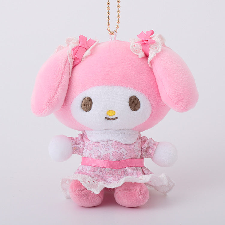SANRIO | My Melody Mascot Holder Plush Keychain Bag Charm Approx. 10cm (Textile Flower)