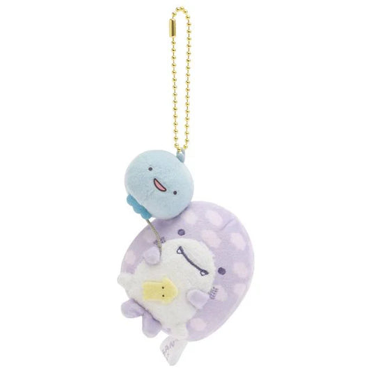SAN-X | JINBESAN Hanging Plush Keychain 10th Anniversary Balloon Fish H60×W55×D50mm (Shark)