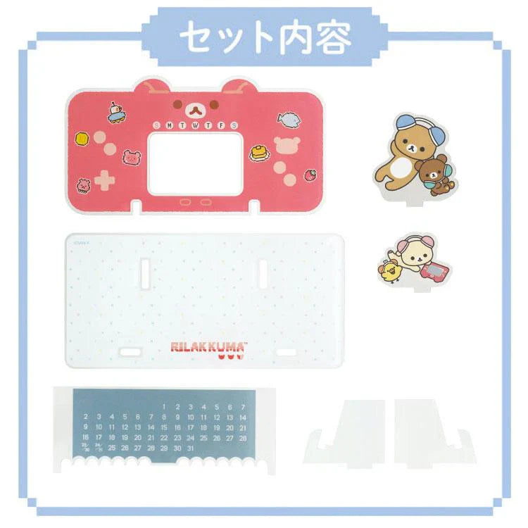 SAN-X | Acrylic Perpetual Calendar 75×155mm (Rilakkuma Gaming)