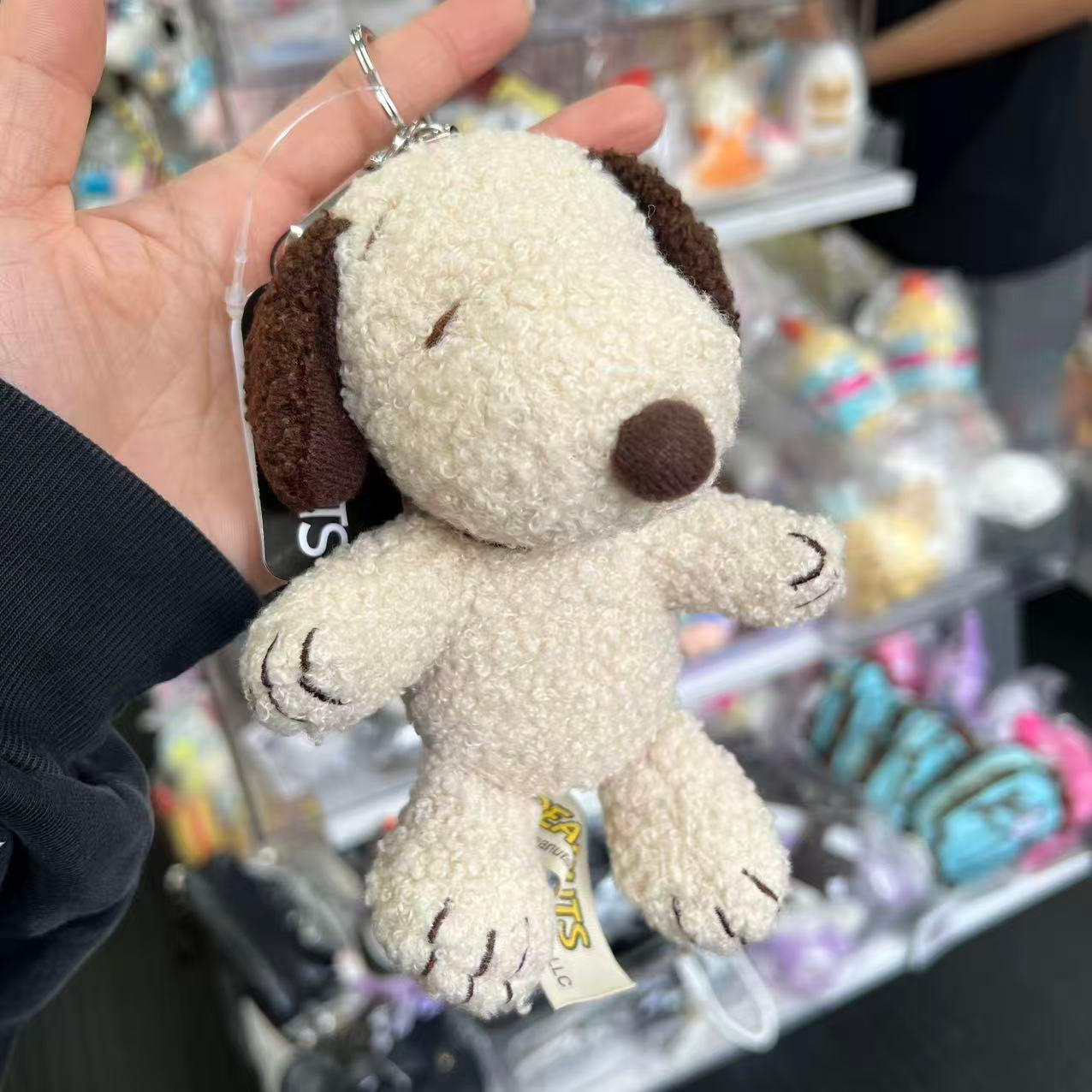 PEANUTS | Snoopy Bag Charm Plush Keychain 115×160×100mm (Mocha)