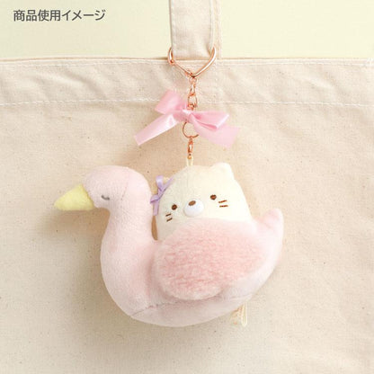 SAN-X | Sumikko Gurashi Neko Cat Plush Keychain Bag Charm Swan 80×100×75mm (Kindergarten)