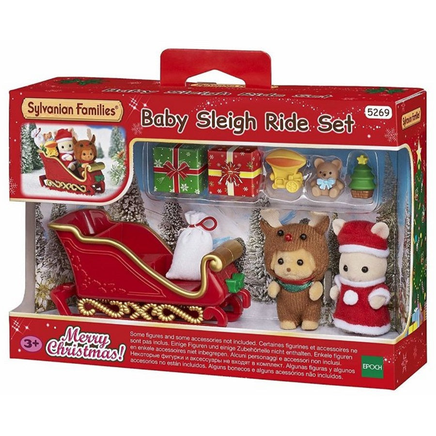 【Limit 1/Customer】Sylvanian Families | Baby Sleigh Ride Set Christmas (Milk Rabbit & Poodle)