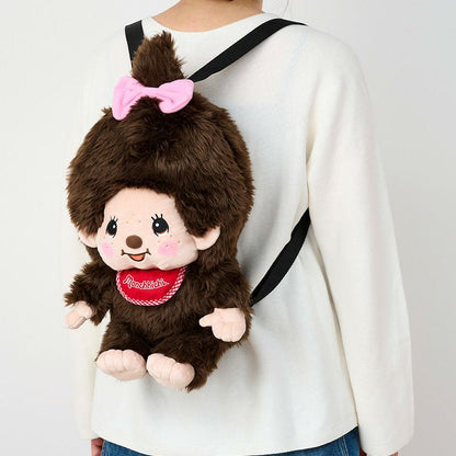 Monchhichi | Monchhichi Plush Backpack 32×W22×34cm (Monchhichi-kun Girl)