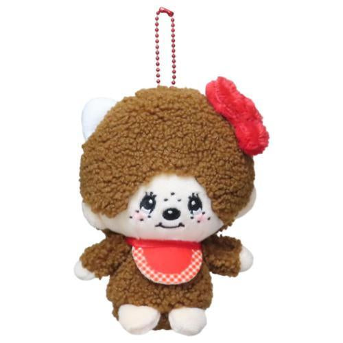 Monchhichi × Sanrio | Mascot Holder Mini Plush Keychain 128×90×78Mm (Hello Kitty)