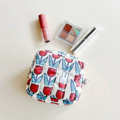 MIFFY x HEMING’S | Quilted Square Pouch 120 x 110 x 50mm (Tulip)