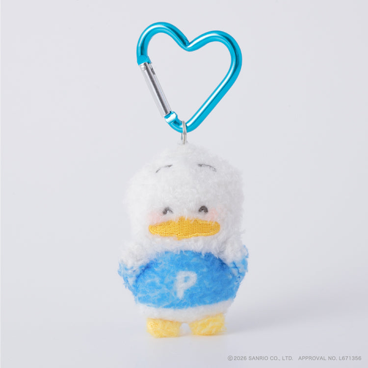 SANRIO | Pekkle Fluffy Mini Mini Mascot Holder Plush Keychain 75mm (Cheek Squeeze)