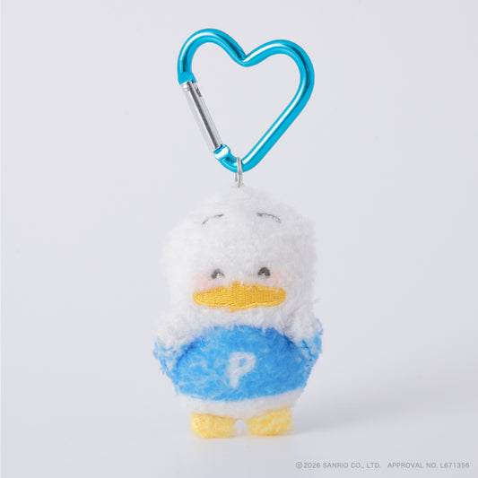 SANRIO | Pekkle Fluffy Mini Mini Mascot Holder Plush Keychain 75mm (Cheek Squeeze)