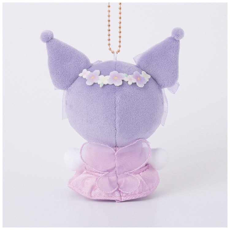 SANRIO | Kuromi Mascot Holder Plush Keychain Bag Charm 95mm Approx. (Floral Fairies)