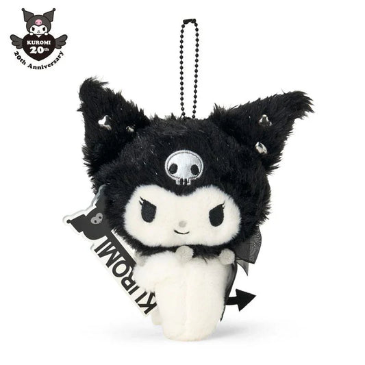 SANRIO | Kuromi Mascot Holder Bag Charm Plush Keychain 140×70×160mm (Kuromi’s Special Key 20th Anniversary Dress)