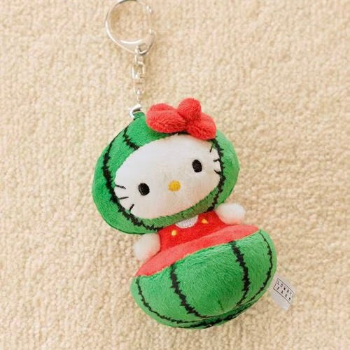 and St Me% x Sanrio Hello Kitty | Mini Mascot Holder Plush Keychain 13cm 8th Ver. (Watermelon)