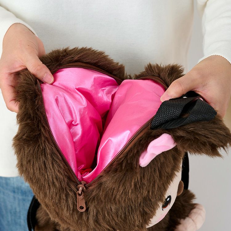 Monchhichi | Monchhichi Plush Backpack 32×W22×34cm (Monchhichi-kun Girl)