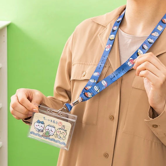 Chiikawa | Neck Strap Pastel With Card Holder (Every Is A Sushi)