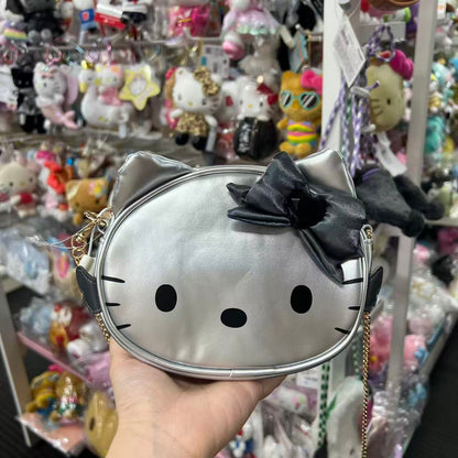 SANRIO | Hello Kitty Face-shaped Shoulder Bag 150×225×60mm (Grey Angel)