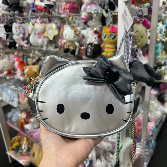 SANRIO | Hello Kitty Face-shaped Shoulder Bag 150×225×60mm (Grey Angel)