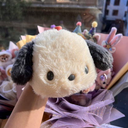 Sanrio | Fluffy Pass/Id Case 14 X 12 5Cm 日本三丽鸥 毛茸茸伸缩绳卡套/零钱包/挂件/包挂