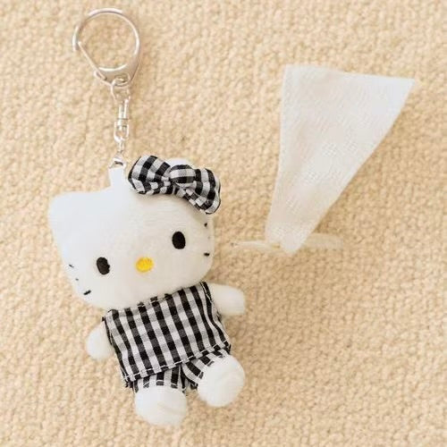 and St Me% x Sanrio Hello Kitty | Mini Mascot Holder Plush Keychain 13cm 8th Ver. (The gingham)