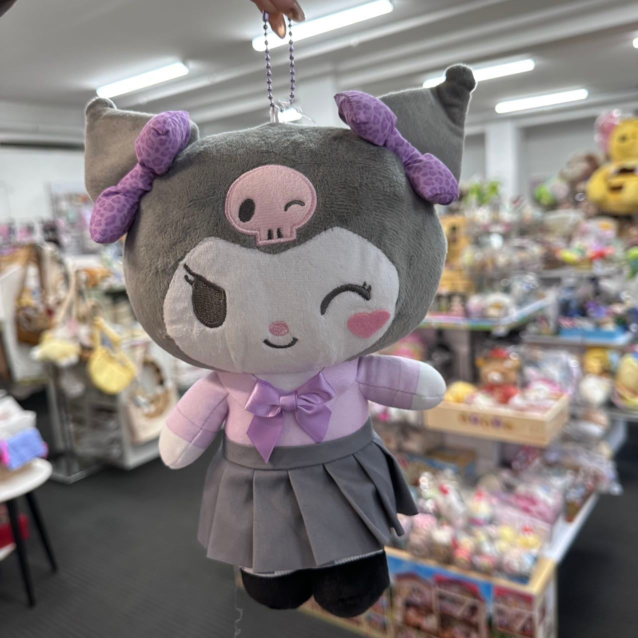 Sanrio | Kuromi Mascot Pouch Holder Plush Keychain Big Size H200×W250×D60Mm